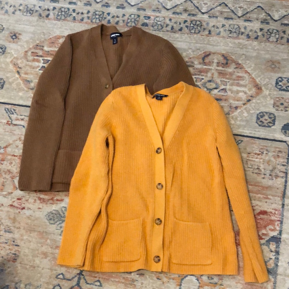 Lands End Drifter Cotton Cardigan Sweater 2 size small